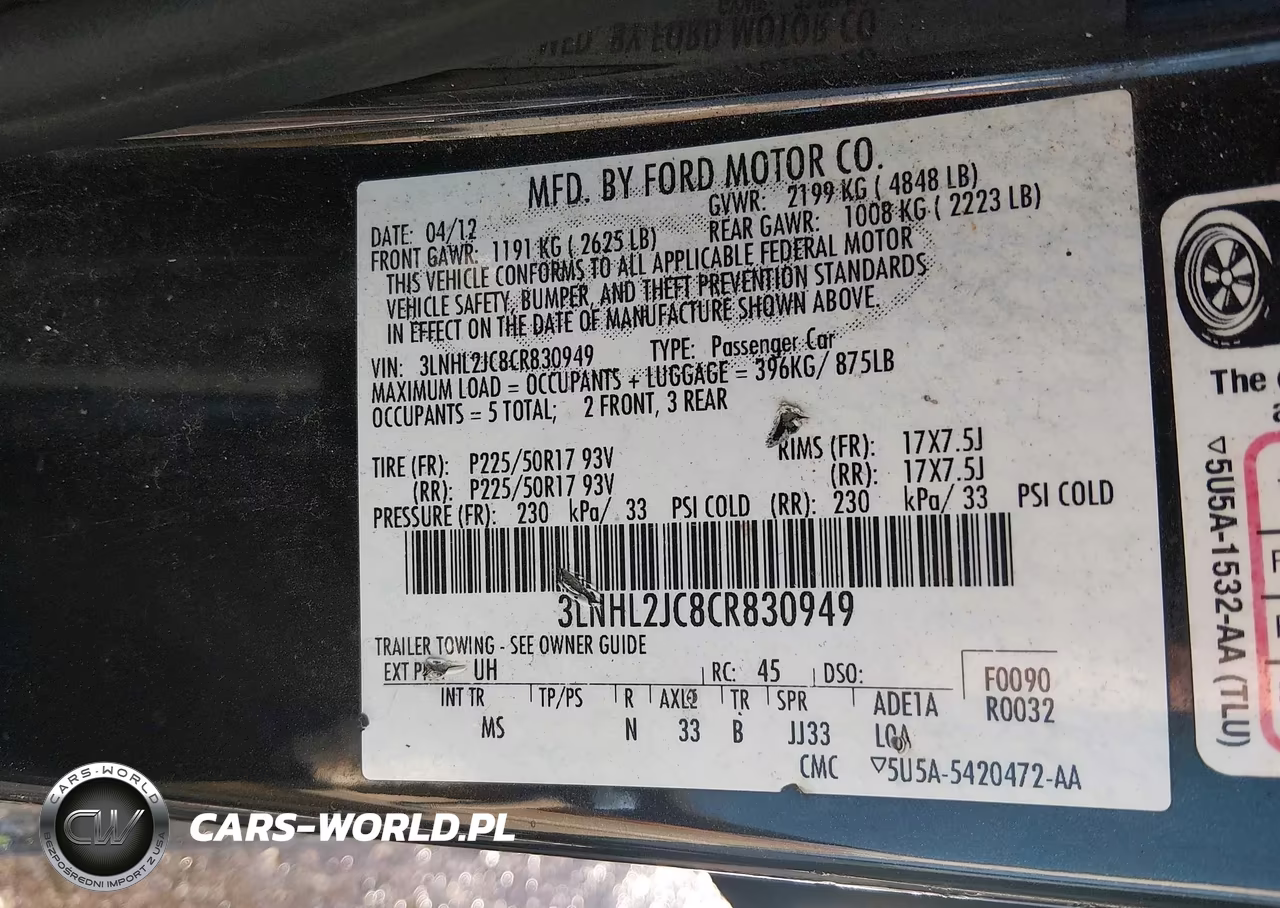 2012 Lincoln Mkz VIN:3LNHL2JC8CR830949 - 9