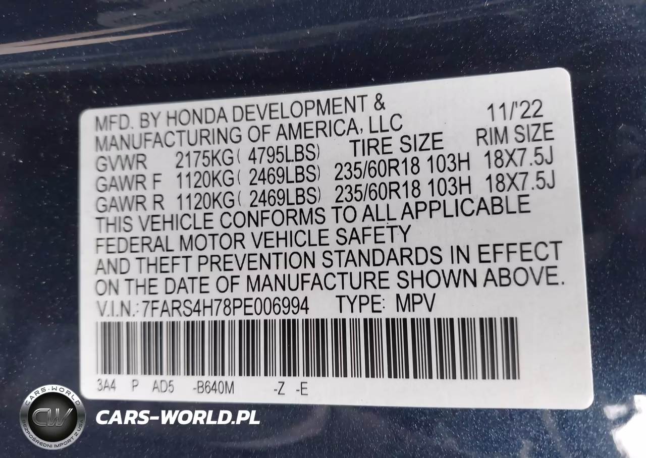 2023 Honda Cr-V Ex-L Awd VIN:7FARS4H78PE006994 - 9