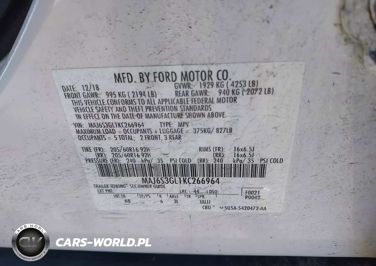 2019 Ford Ecosport Se VIN:MAJ6S3GL1KC266964 - 9