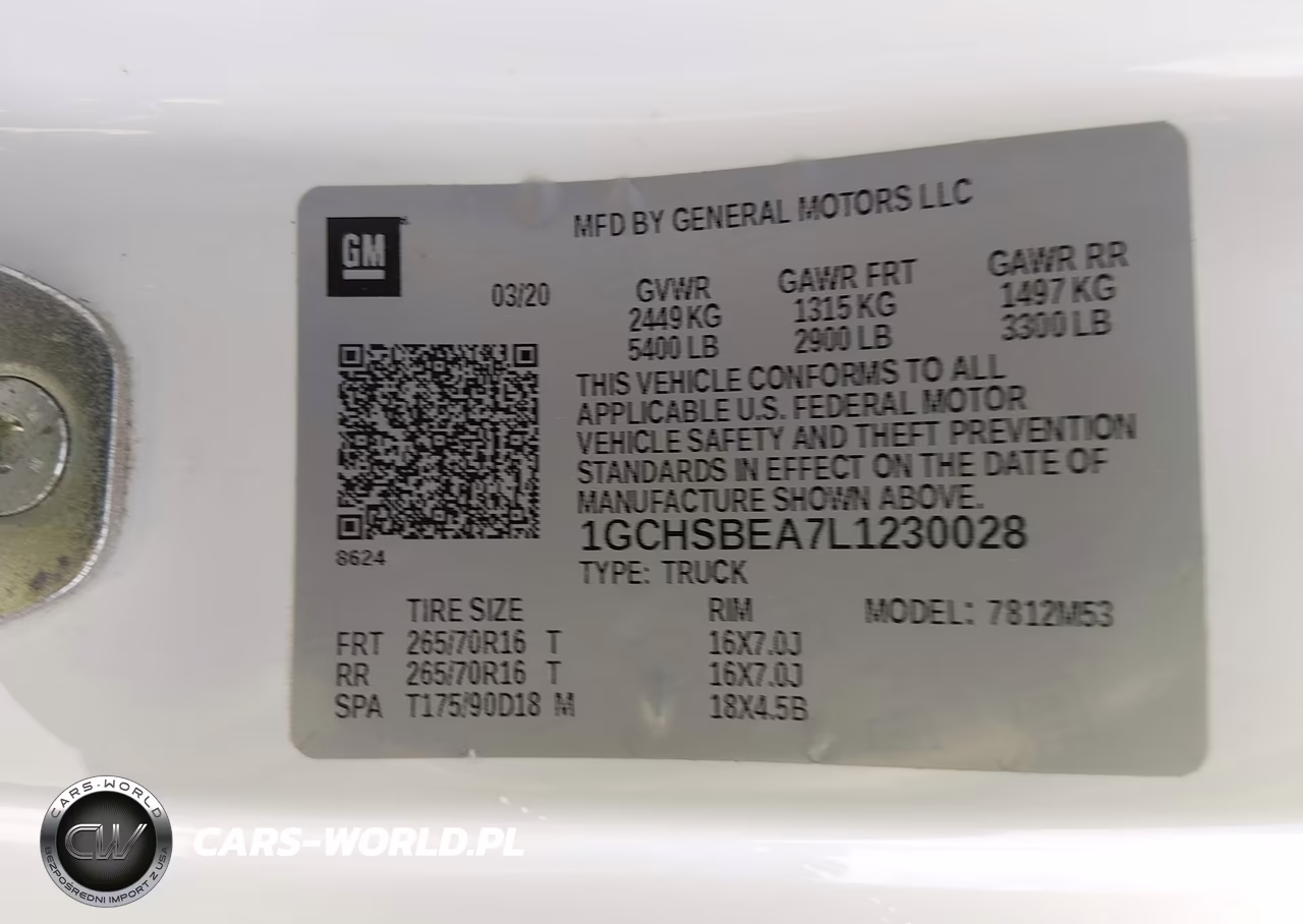 2020 Chevrolet Colorado 2Wd Long Box Wt VIN:1GCHSBEA7L1230028 - 9