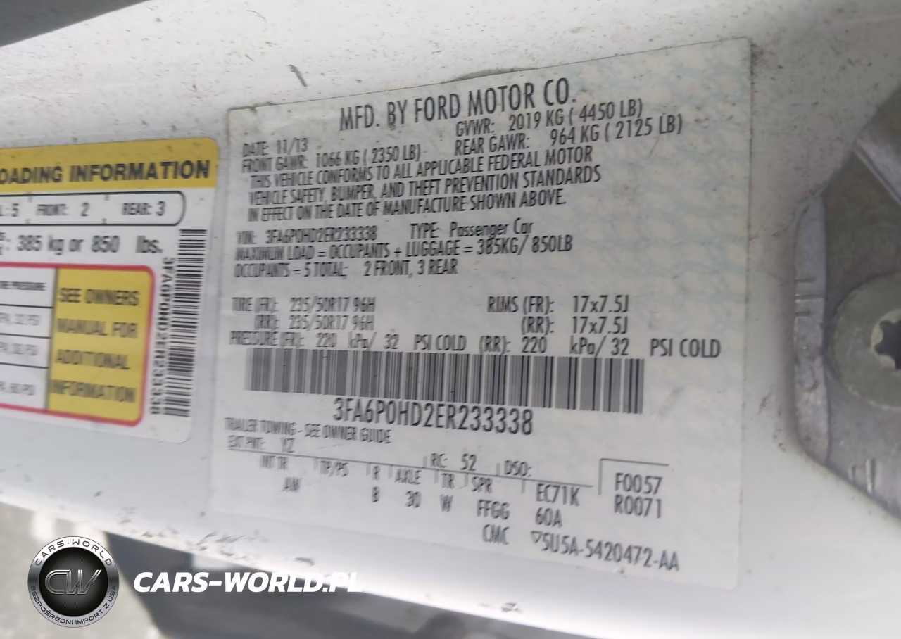 2014 Ford Fusion Se VIN:3FA6P0HD2ER233338 - 9