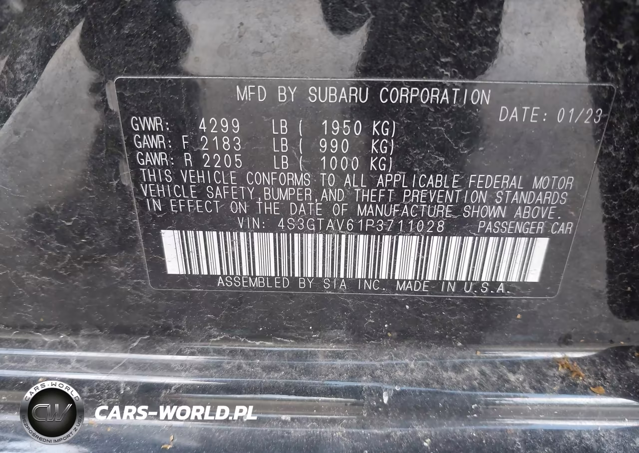 2023 Subaru Impreza Premium 5-Door VIN:4S3GTAV61P3711028 - 9