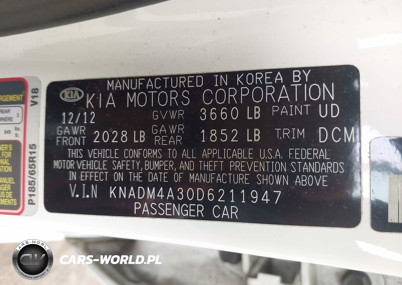 2013 Kia Rio Lx VIN:KNADM4A30D6211947 - 9