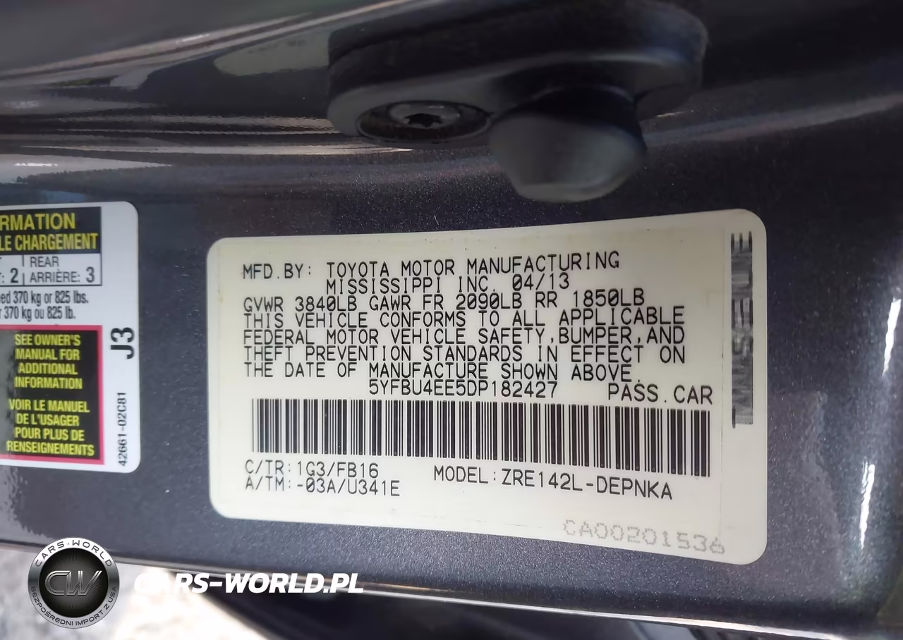 2013 Toyota Corolla Le VIN:5YFBU4EE5DP182427 - 9