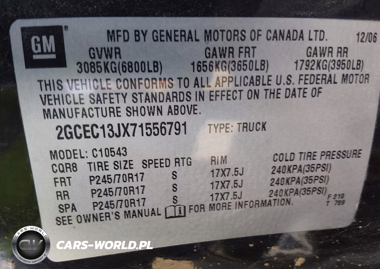 2007 Chevrolet Silverado 1500 Work Truck VIN:2GCEC13JX71556791 - 9