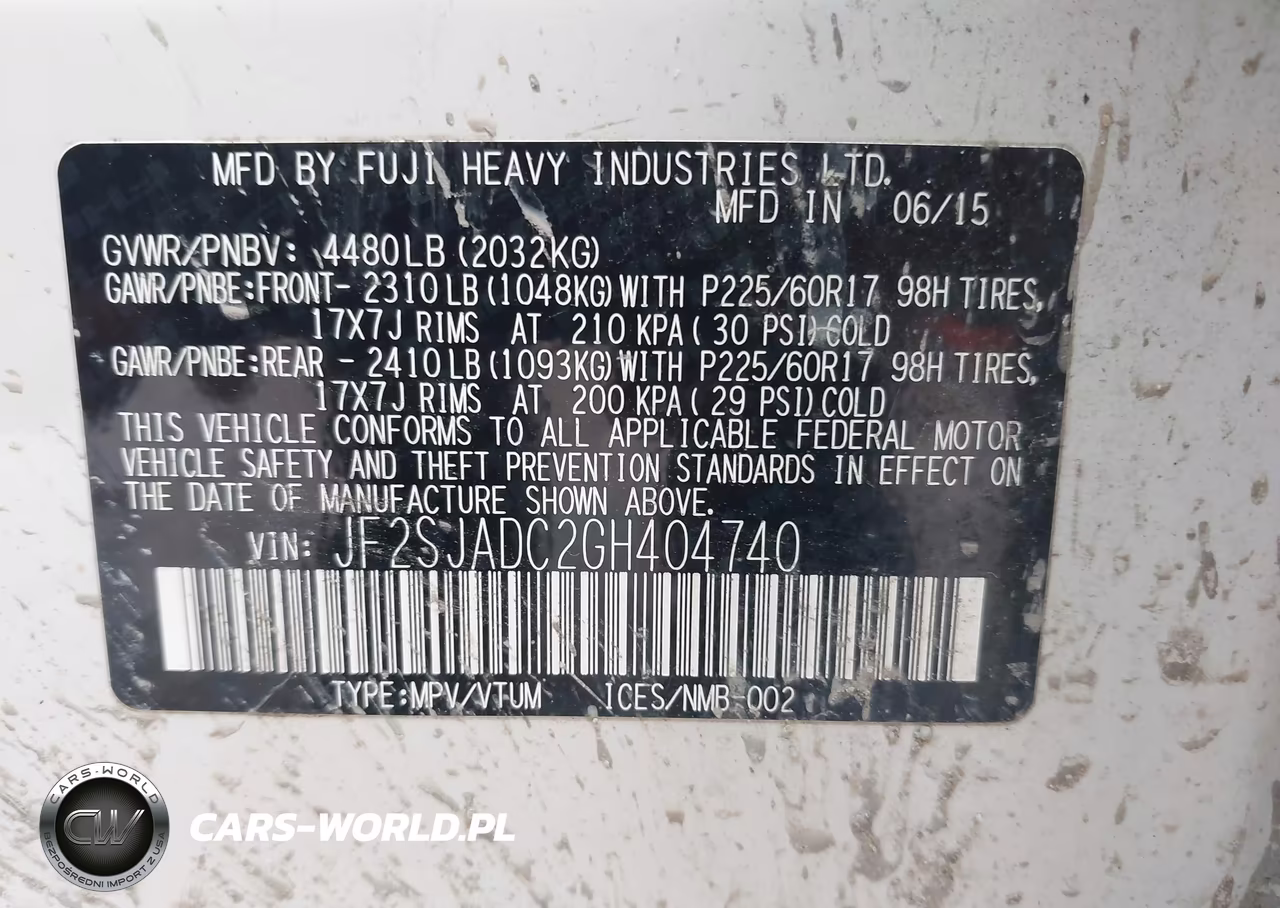 2016 Subaru Forester 2.5I Premium VIN:JF2SJADC2GH404740 - 9