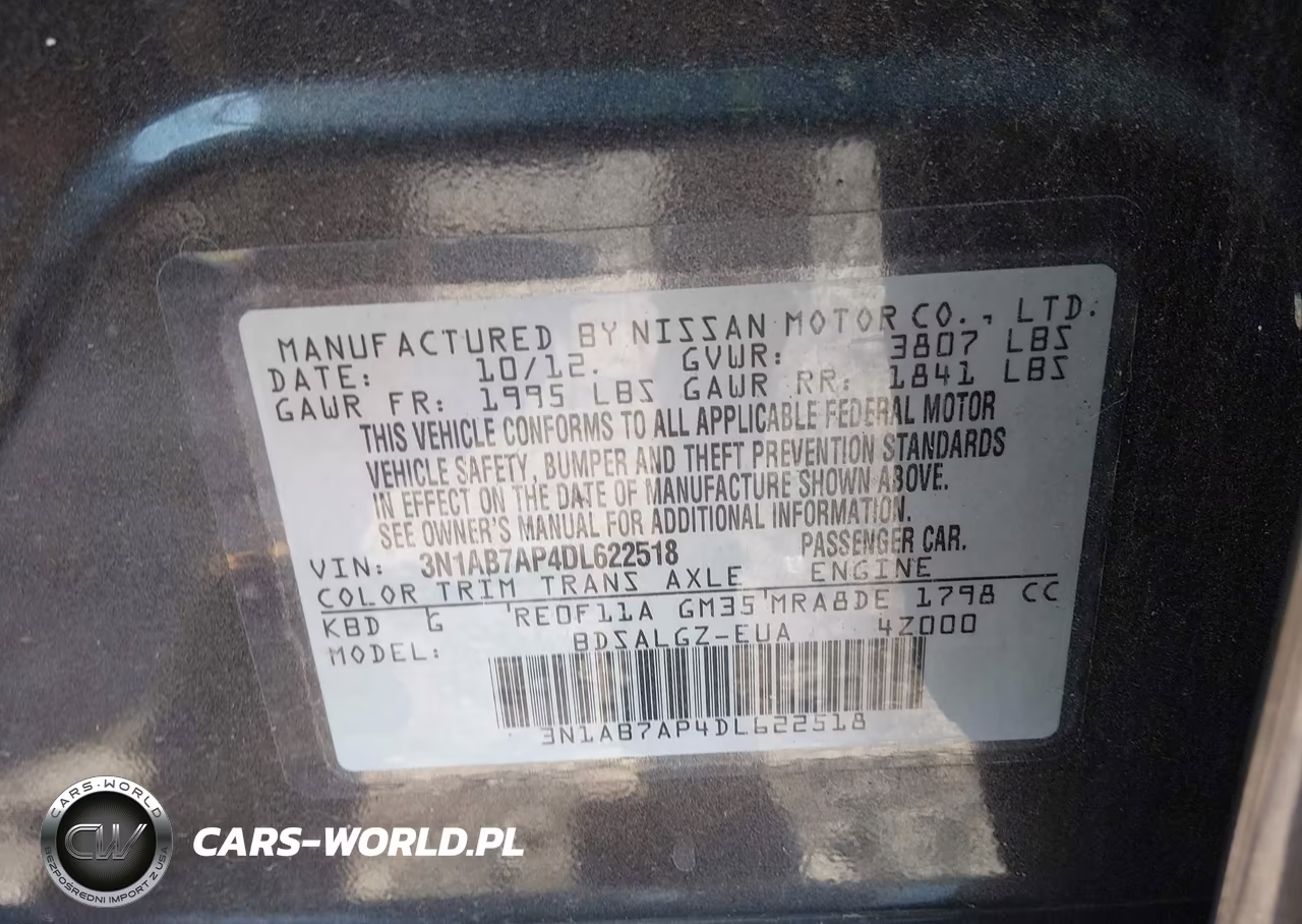 2013 Nissan Sentra Sl VIN:3N1AB7AP4DL622518 - 9