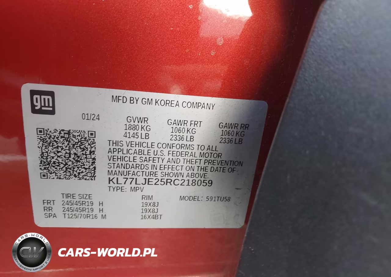 2024 Chevrolet Trax Fwd 2Rs VIN:KL77LJE25RC218059 - 9