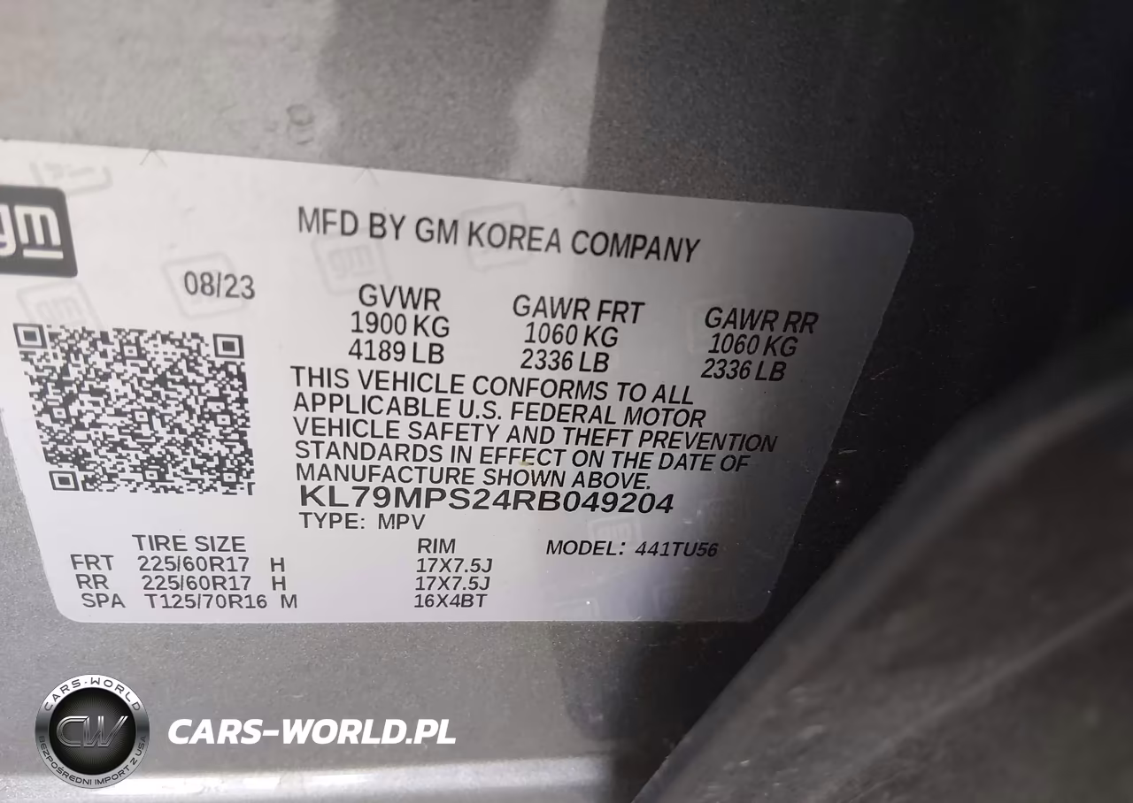 2024 Chevrolet Trailblazer Fwd Lt VIN:KL79MPS24RB049204 - 9