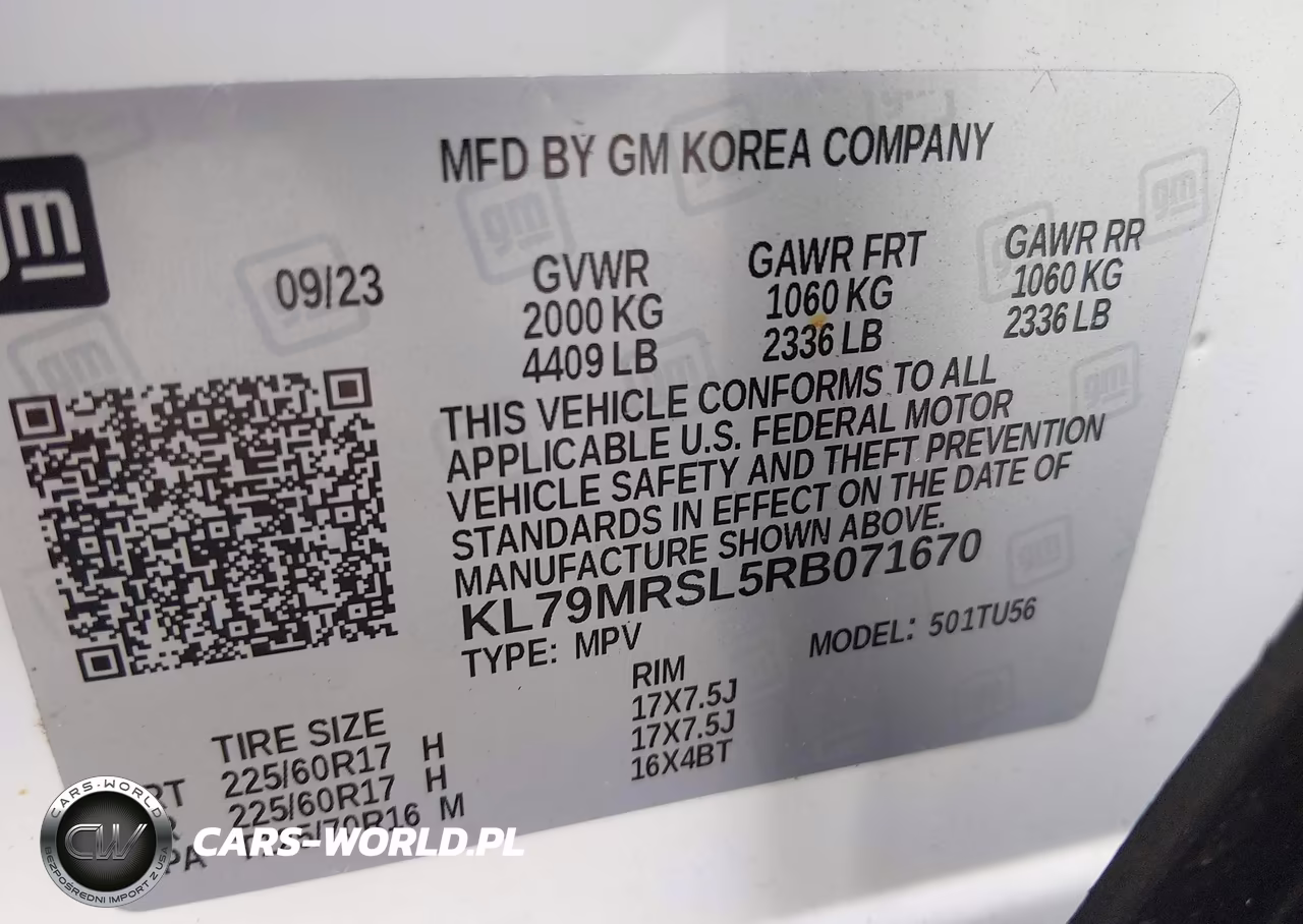 2024 Chevrolet Trailblazer Awd Lt VIN:KL79MRSL5RB071670 - 9