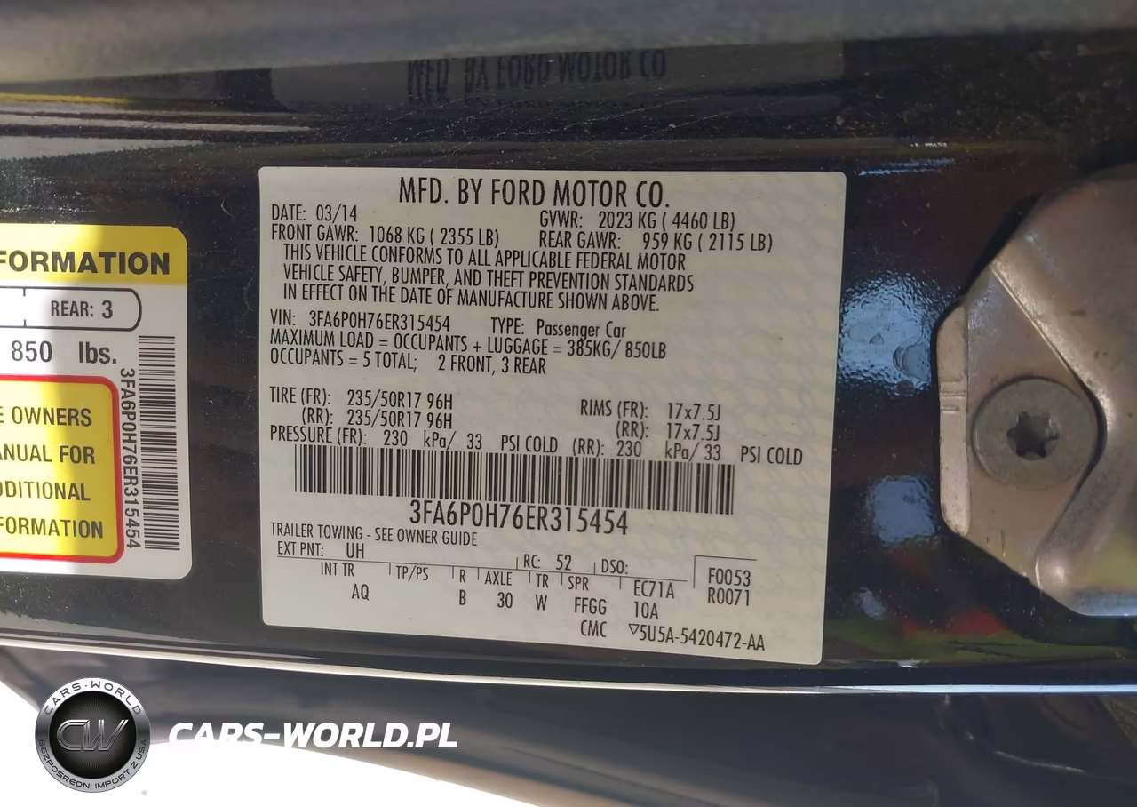 2014 Ford Fusion Se VIN:3FA6P0H76ER315454 - 9