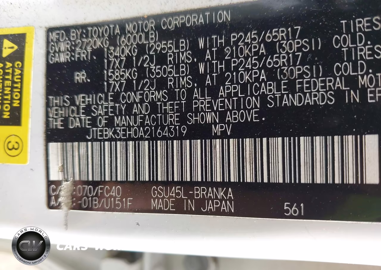 2010 Toyota Highlander Base V6 VIN:JTEBK3EH0A2164319 - 9