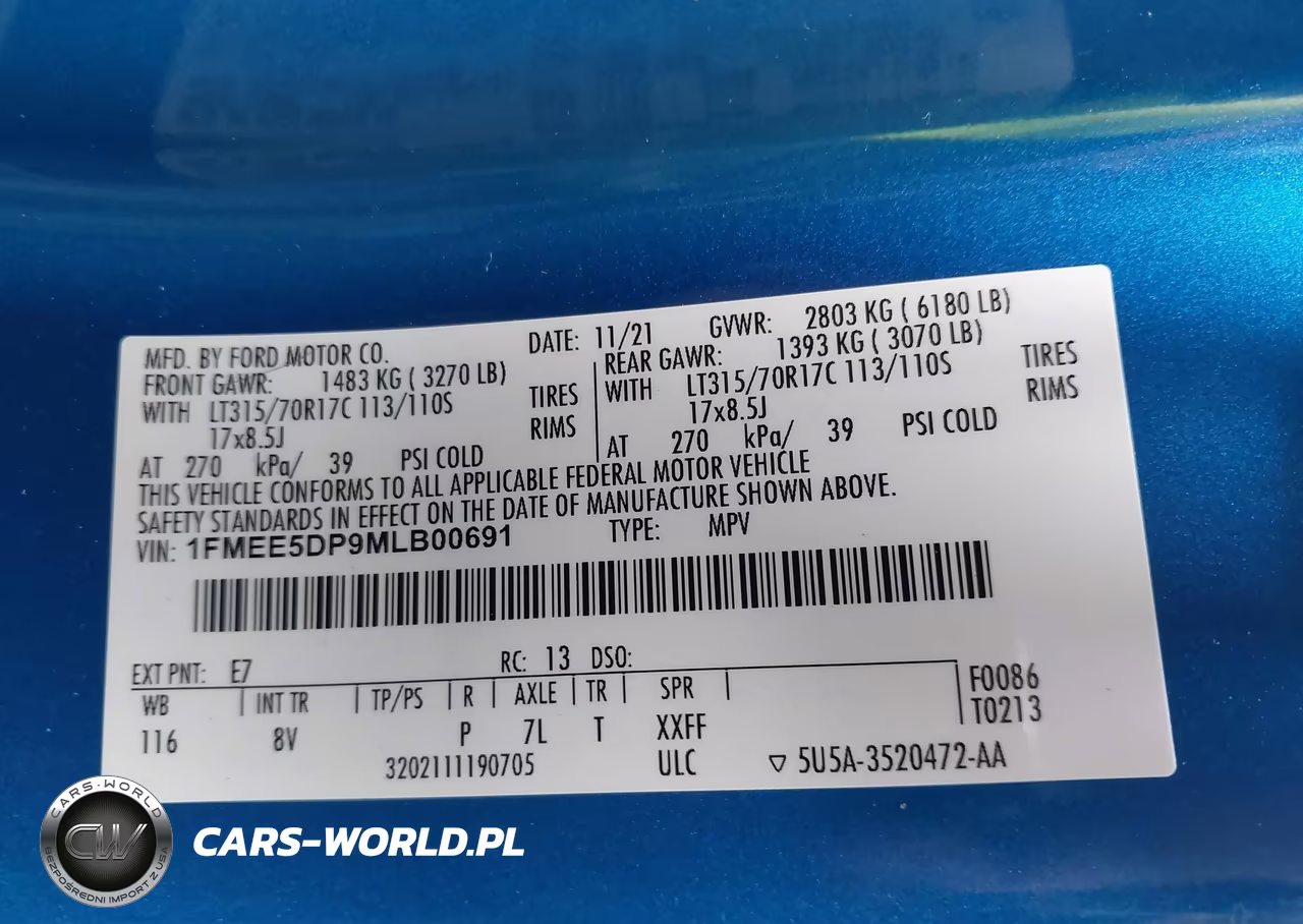 2021 Ford Bronco Badlands VIN:1FMEE5DP9MLB00691 - 9