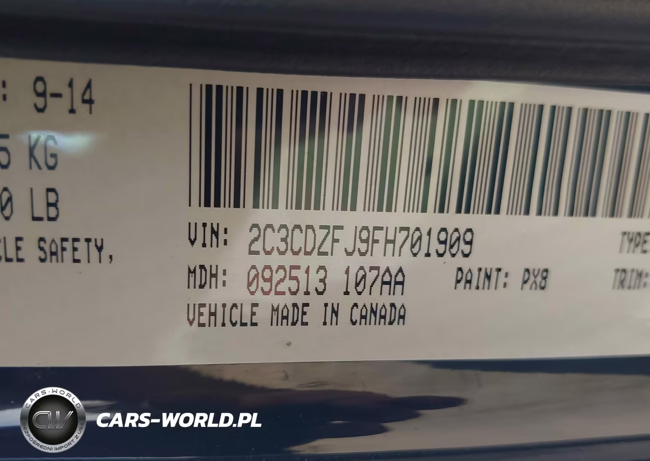2015 Dodge Challenger R-T Scat Pack VIN:2C3CDZFJ9FH701909 - 9