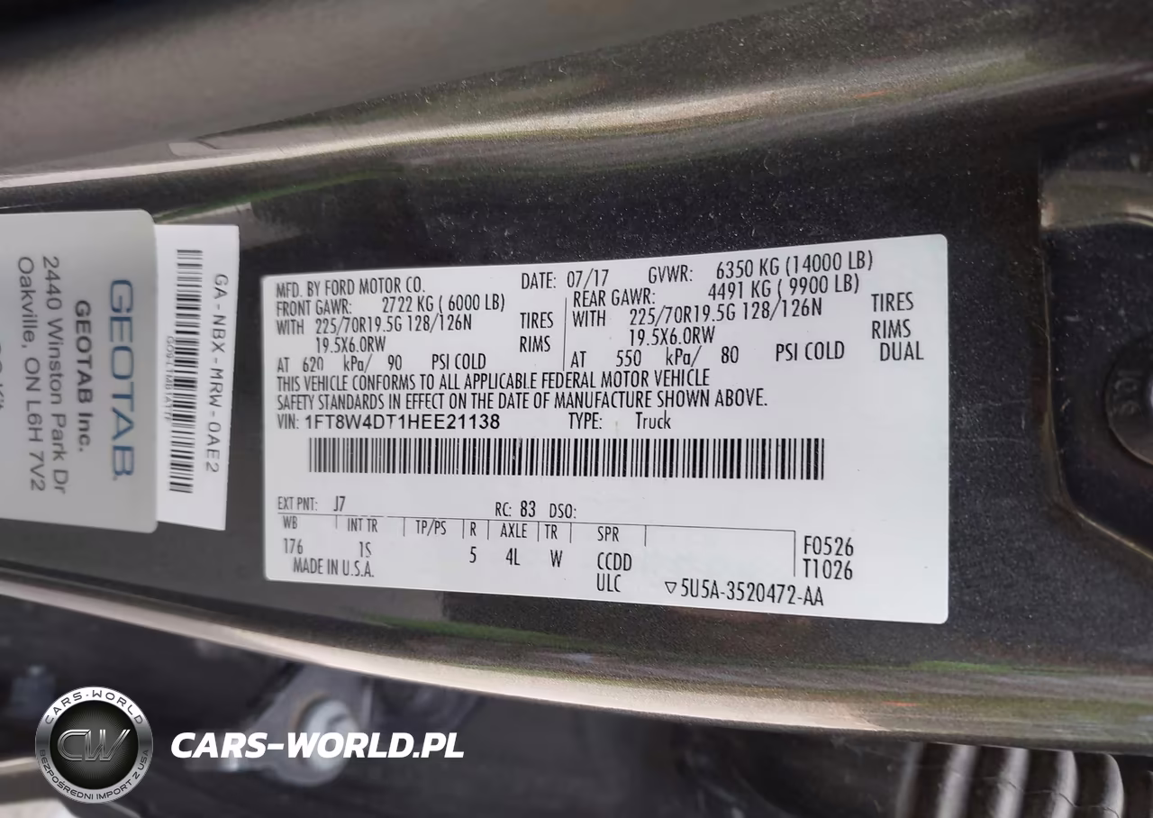 2017 Ford F-450 Xl VIN:1FT8W4DT1HEE21138 - 9