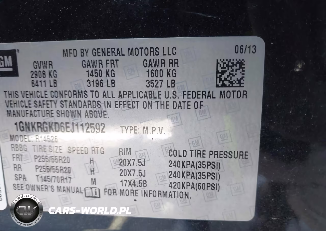 2014 Chevrolet Traverse 1Lt VIN:1GNKRGKD6EJ112592 - 9