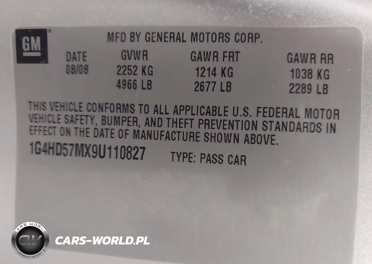 2009 Buick Lucerne Cxl-4 VIN:1G4HD57MX9U110827 - 9