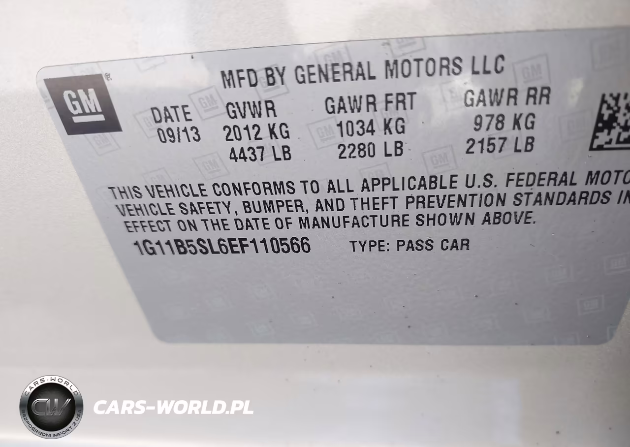 2014 Chevrolet Malibu 1Ls VIN:1G11B5SL6EF110566 - 9