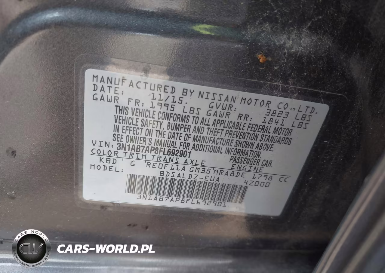 2015 Nissan Sentra Sv VIN:3N1AB7AP8FL692901 - 9