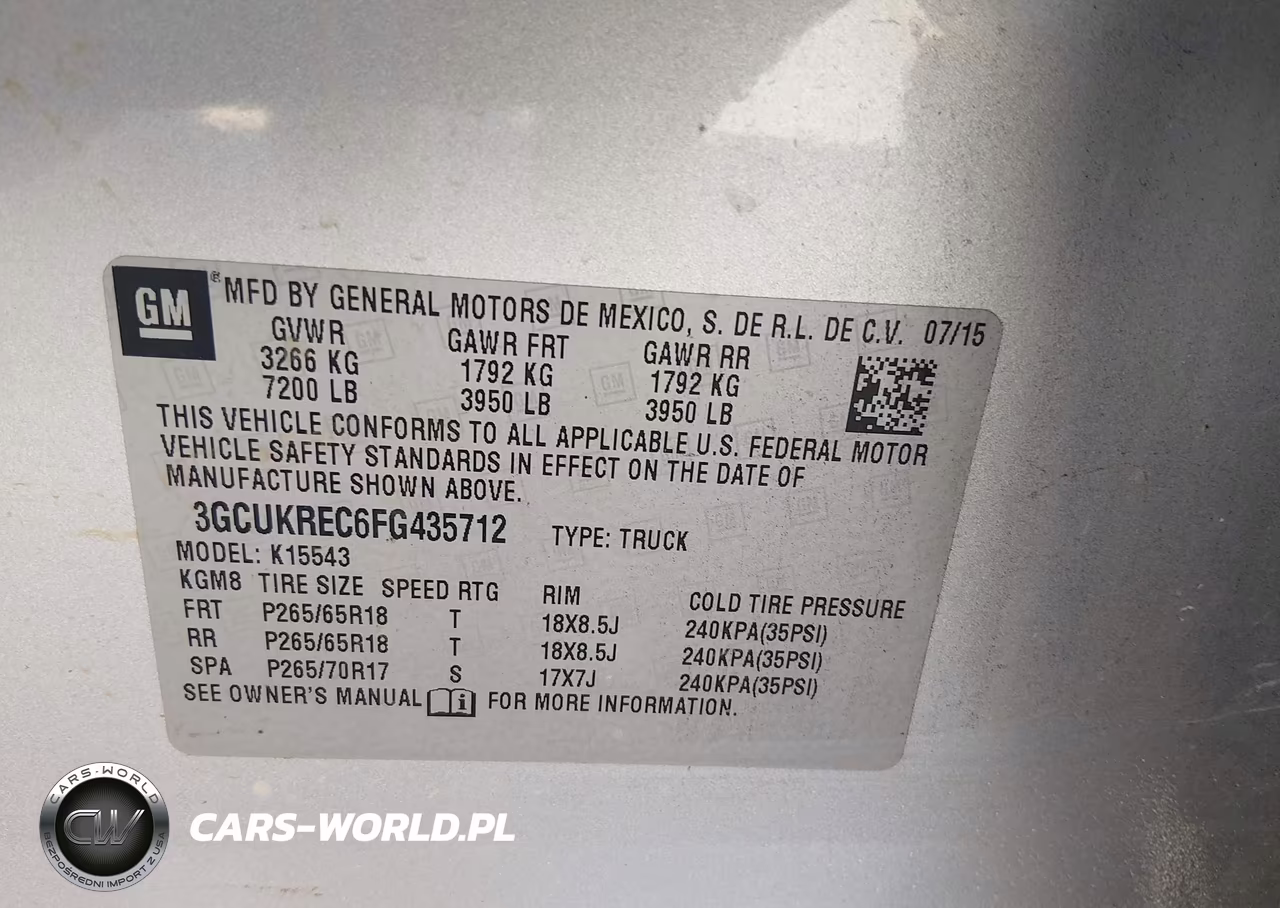 2015 Chevrolet Silverado 1500 Lt VIN:3GCUKREC6FG435712 - 9
