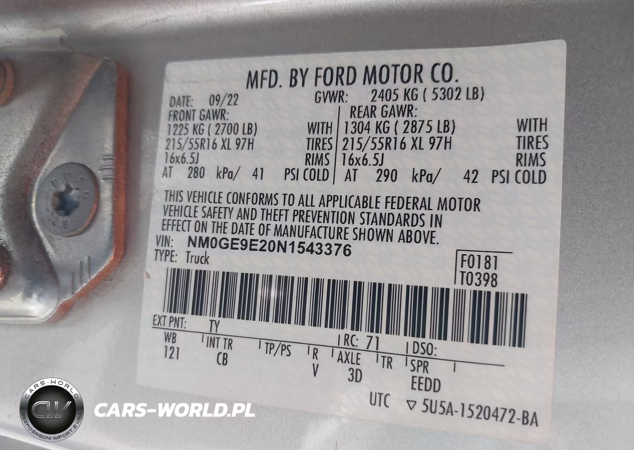 2022 Ford Transit Connect Xl Passenger VIN:NM0GE9E20N1543376 - 9