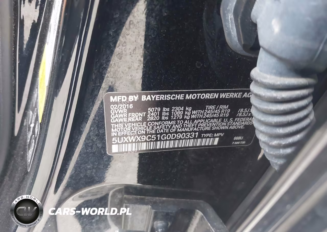 2016 BMW X3 xDrive28I VIN:5UXWX9C51G0D90331 - 9