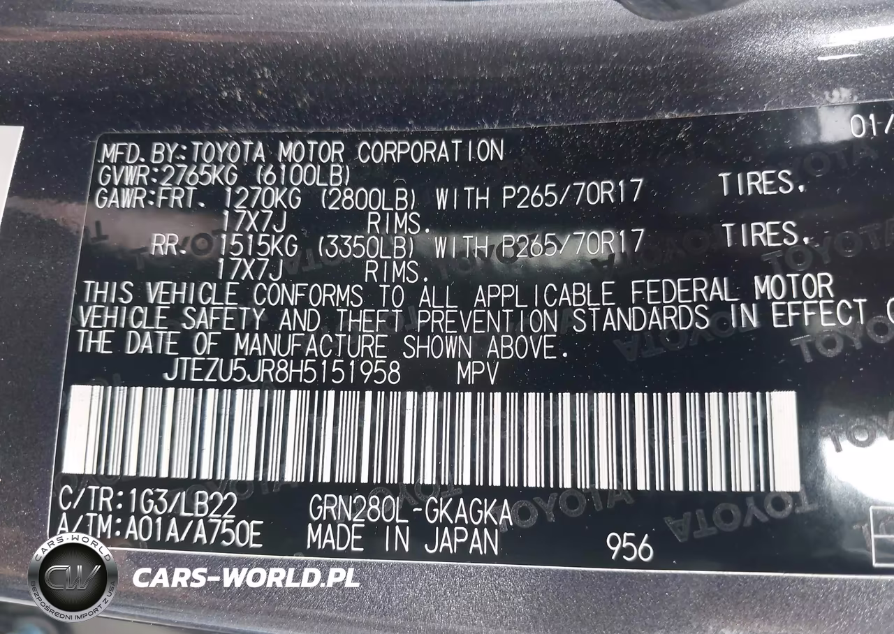 2017 Toyota 4Runner Sr5 Premium VIN:JTEZU5JR8H5151958 - 9