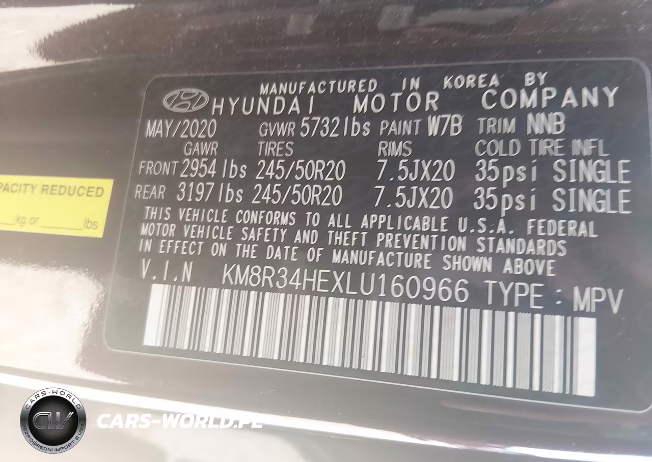 2020 Hyundai Palisade Sel VIN:KM8R34HEXLU160966 - 9