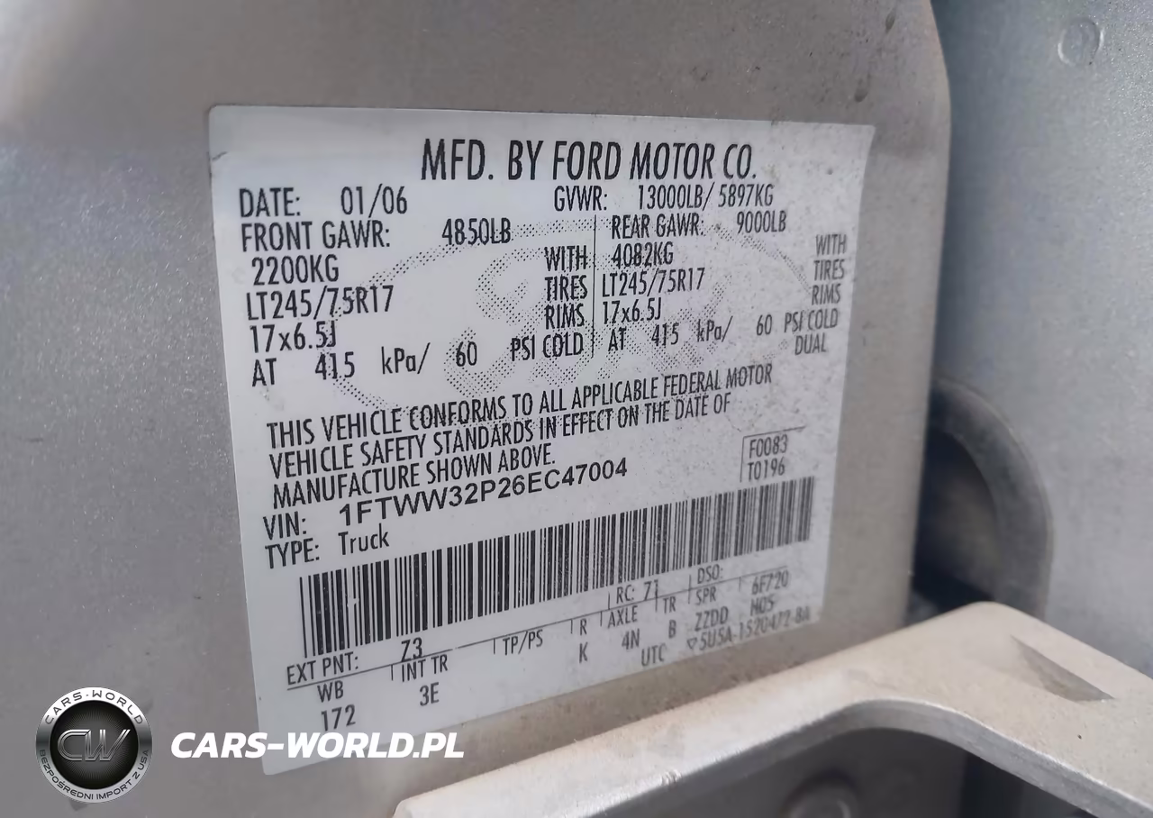 2006 Ford F-350 Lariat-Xl-Xlt VIN:1FTWW32P26EC47004 - 8