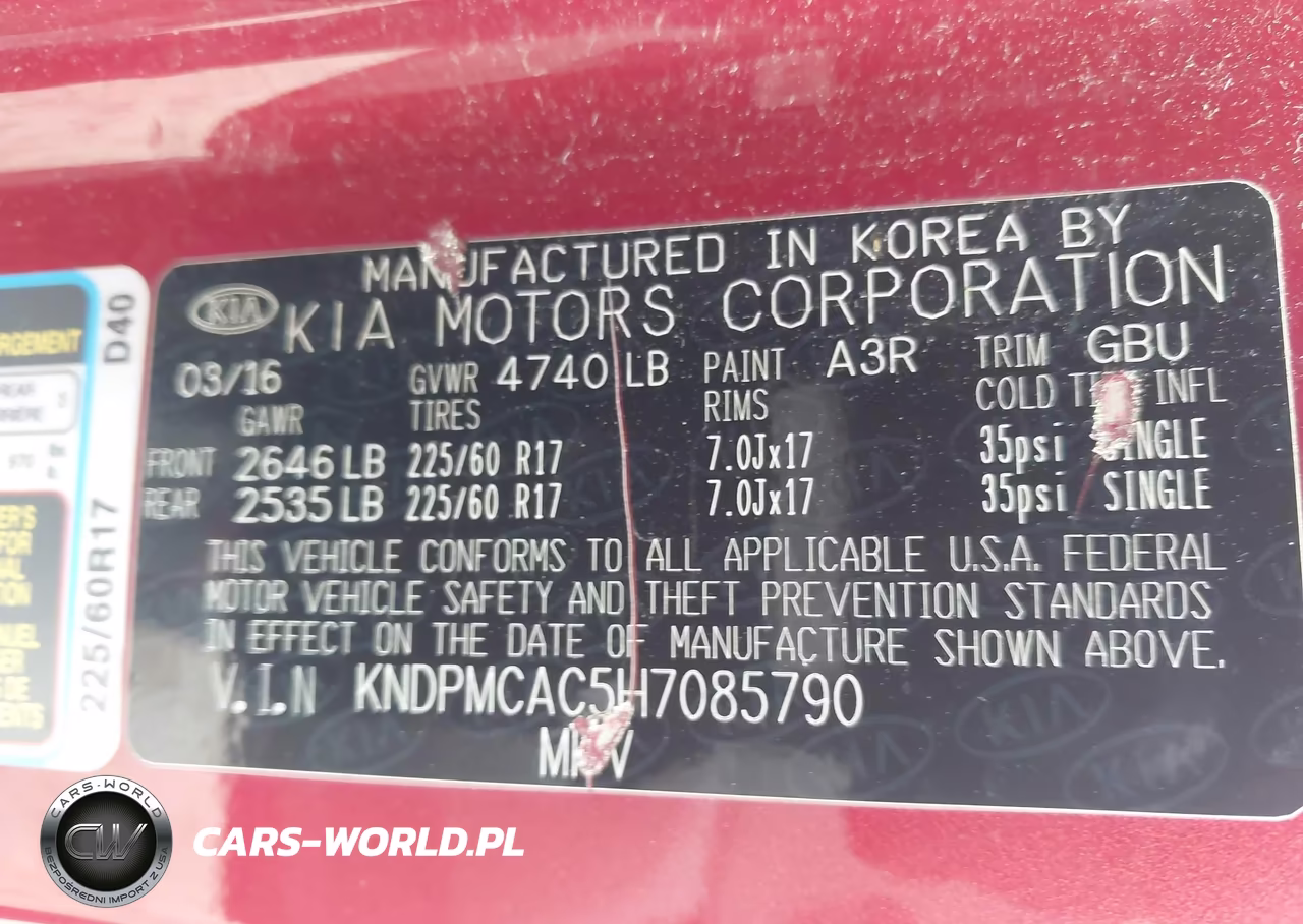 2017 Kia Sportage Lx VIN:KNDPMCAC5H7085790 - 9