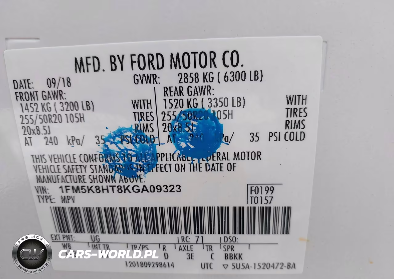 2019 Ford Explorer Platinum VIN:1FM5K8HT8KGA09323 - 9