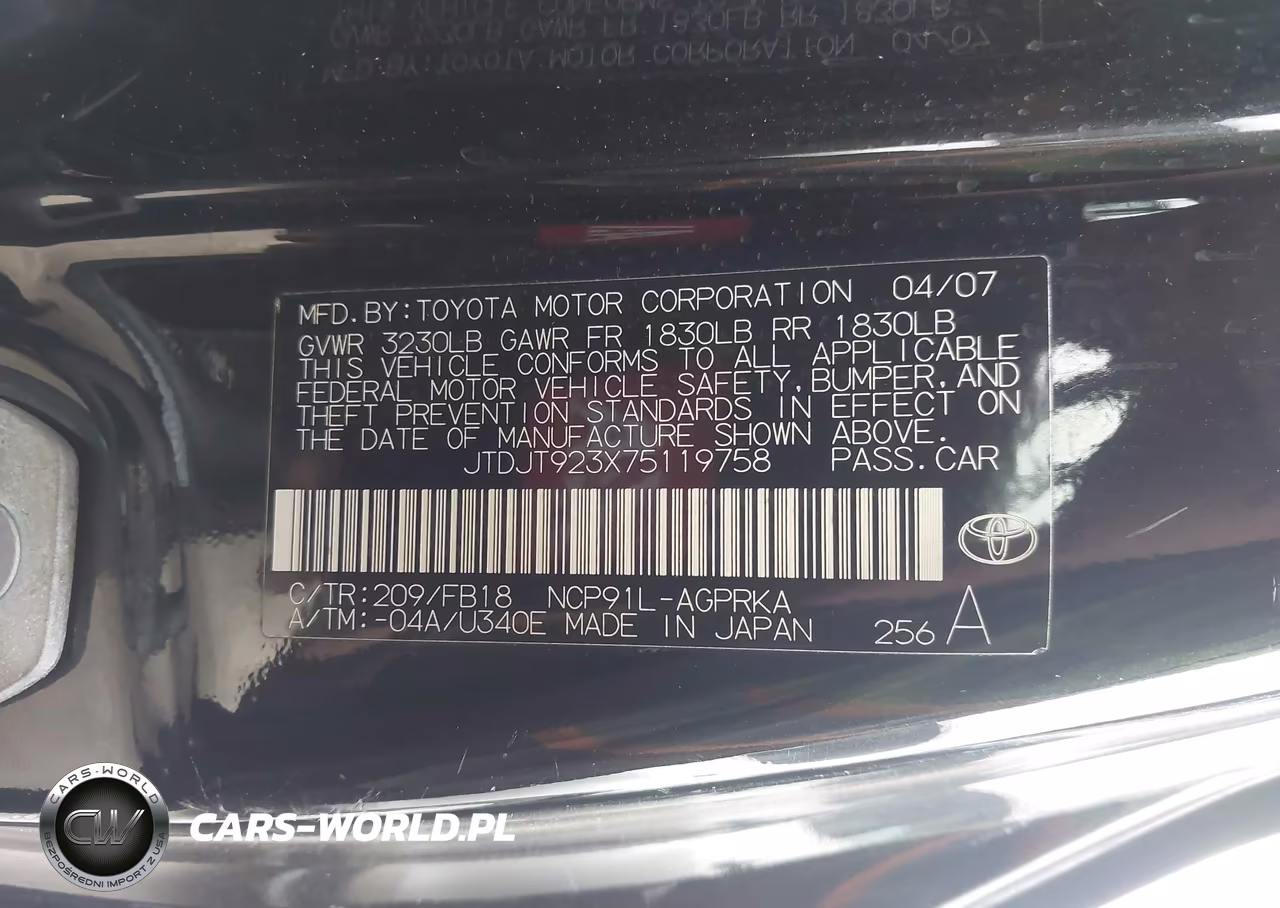 2007 Toyota Yaris VIN:JTDJT923X75119758 - 9