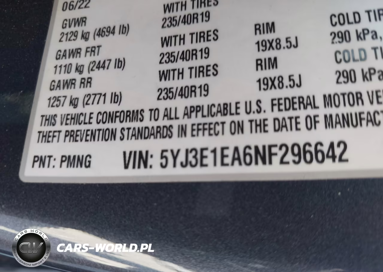 2022 Tesla Model 3 Rear-Wheel Drive VIN:5YJ3E1EA6NF296642 - 9