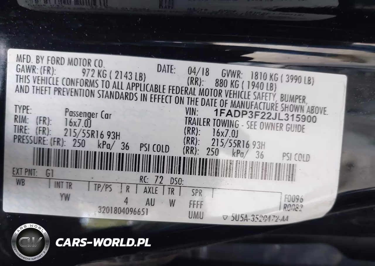 2018 Ford Focus Se VIN:1FADP3F22JL315900 - 9