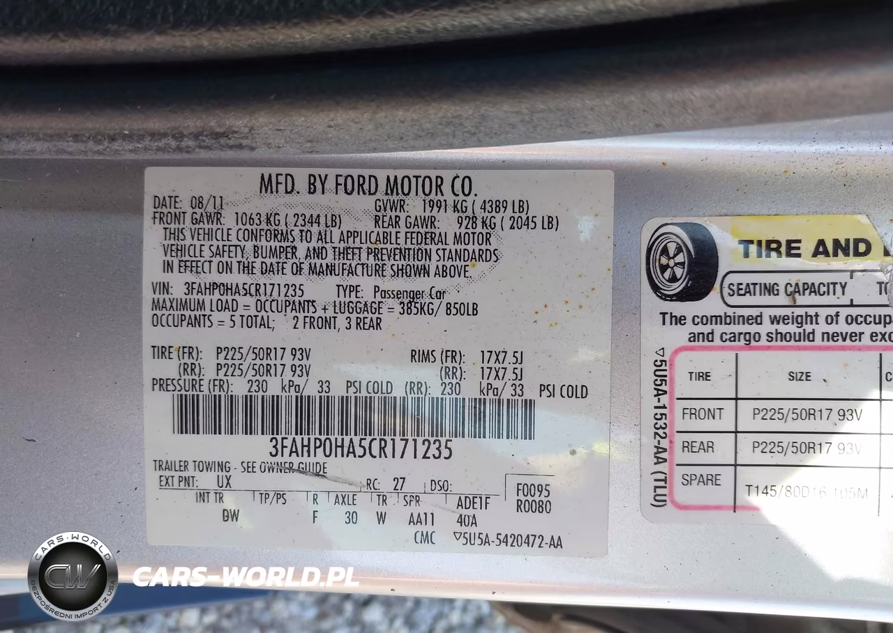 2012 Ford Fusion Se VIN:3FAHP0HA5CR171235 - 9