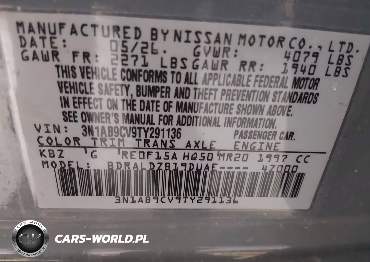 2026 Nissan Sentra Sv VIN:3N1AB9CV9TY291136 - 9