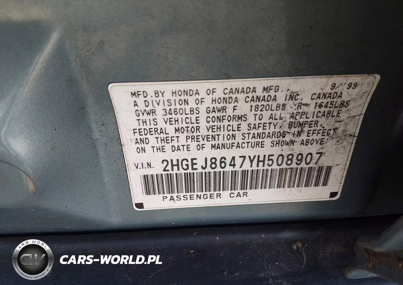 2000 Honda Civic Ex VIN:2HGEJ8647YH508907 - 9