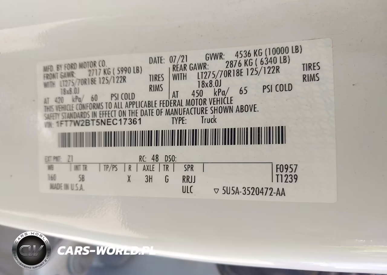 2022 Ford F-250 Lariat VIN:1FT7W2BT5NEC17361 - 9