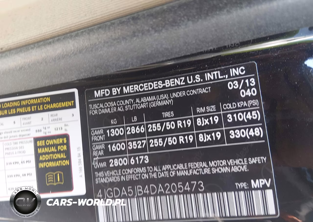 2013 Mercedes-Benz Ml 350 VIN:4JGDA5JB4DA205473 - 9