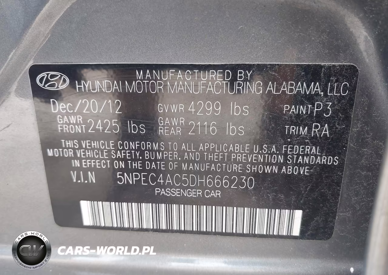 2013 Hyundai Sonata Limited VIN:5NPEC4AC5DH666230 - 9