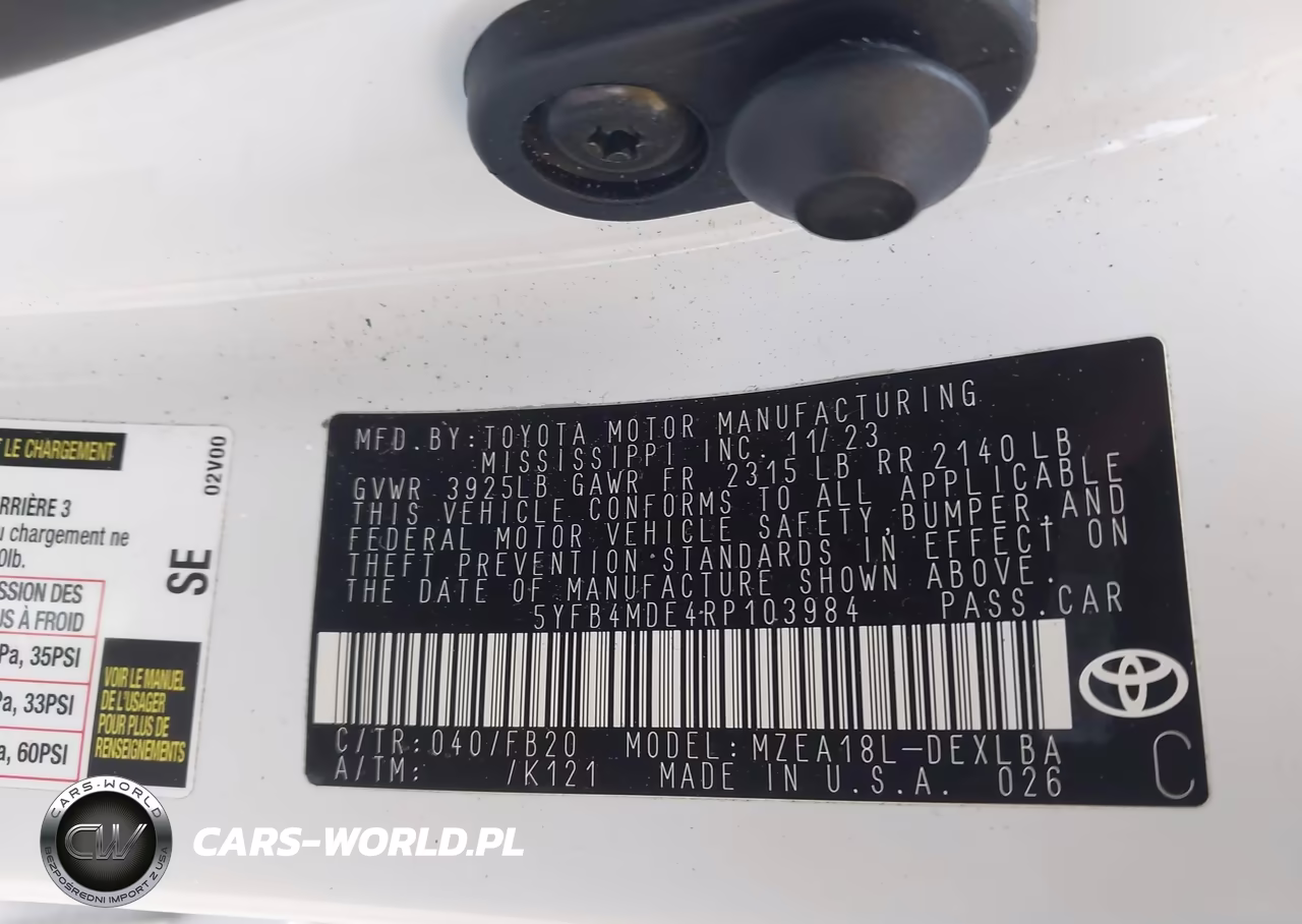 2024 Toyota Corolla Le VIN:5YFB4MDE4RP103984 - 9