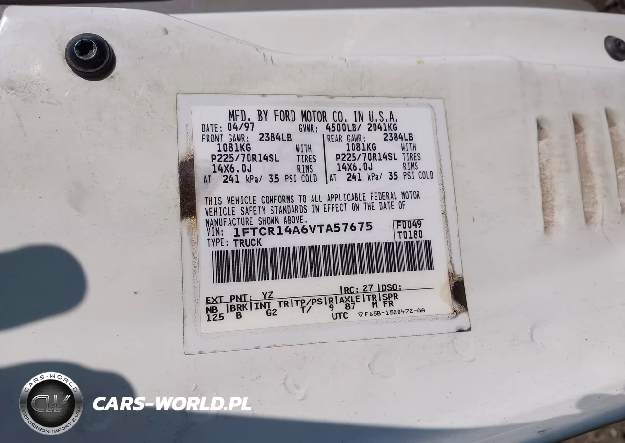 1997 Ford Ranger Xl-Xlt VIN:1FTCR14A6VTA57675 - 9