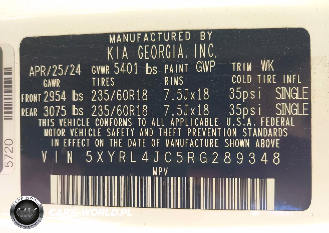 2024 Kia Sorento S VIN:5XYRL4JC5RG289348 - 9