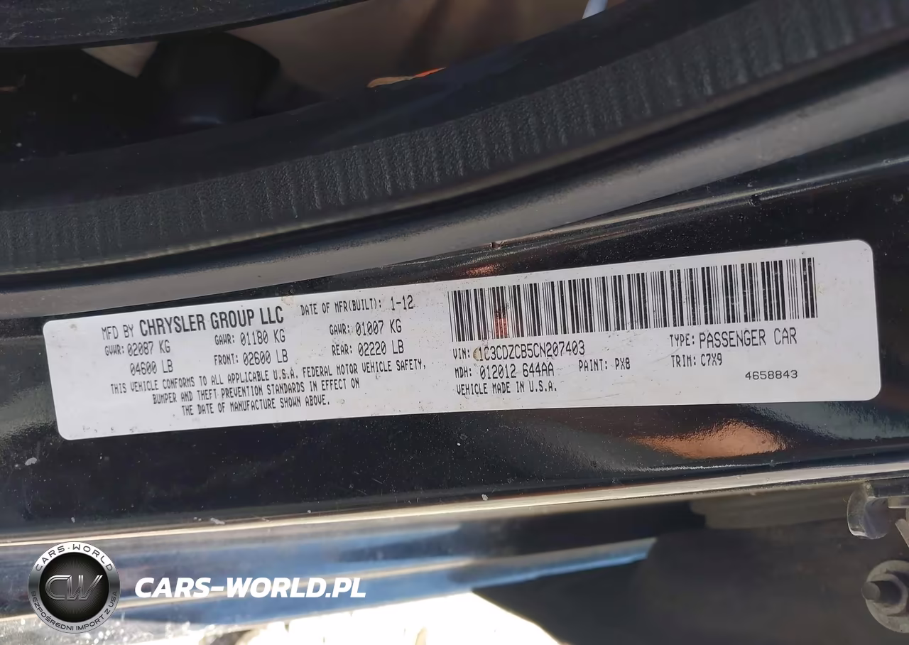 2012 Dodge Avenger Sxt VIN:1C3CDZCB5CN207403 - 9