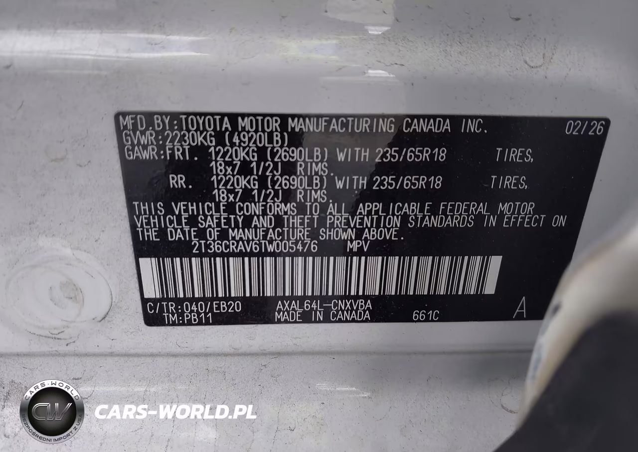 2026 Toyota Rav4 Woodland VIN:2T36CRAV6TW005476 - 9