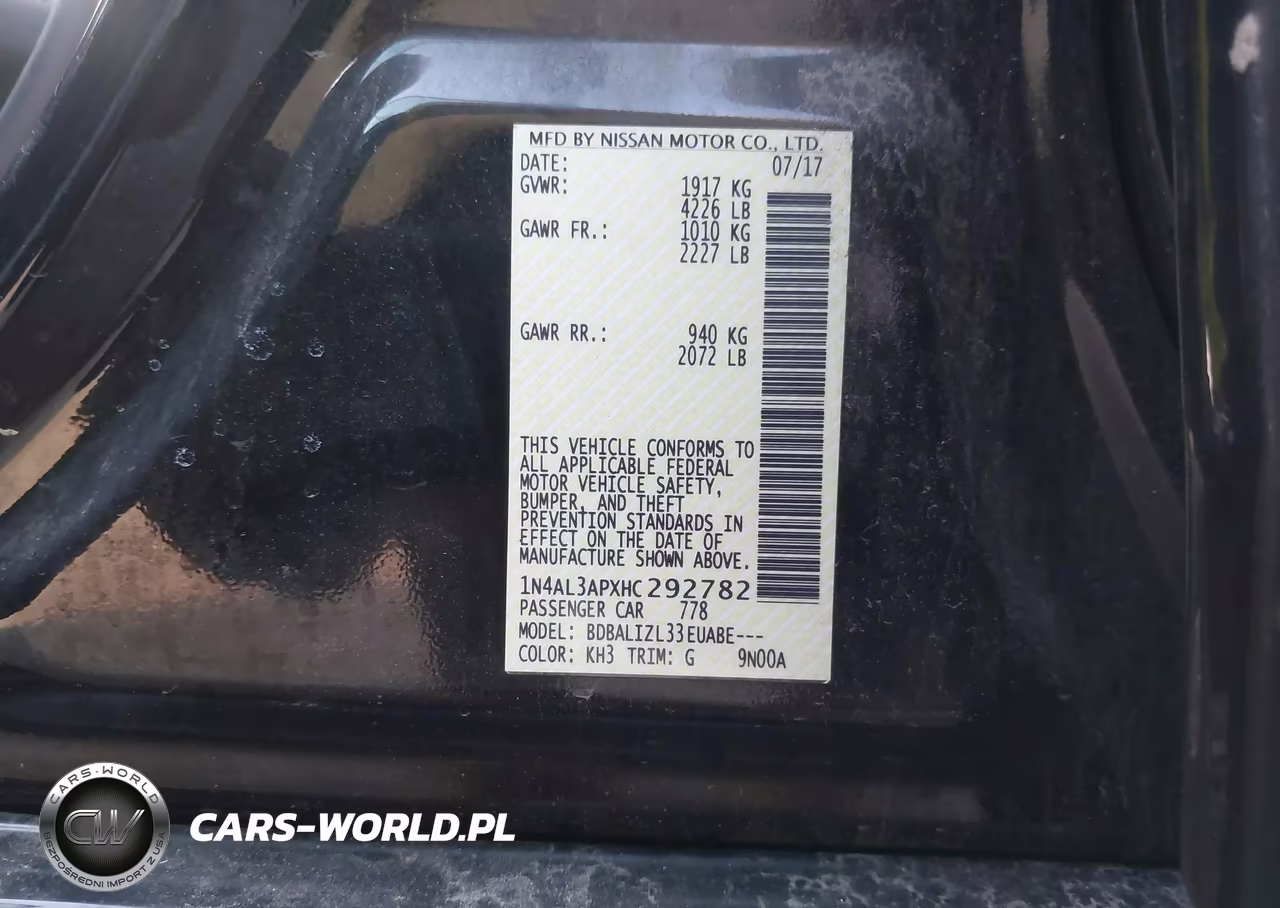2017 Nissan Altima 2.5 Sv VIN:1N4AL3APXHC292782 - 9