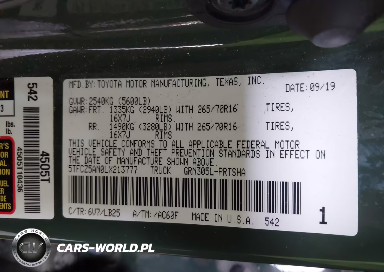 2020 Toyota Tacoma Trd Pro VIN:5TFCZ5AN0LX213777 - 9