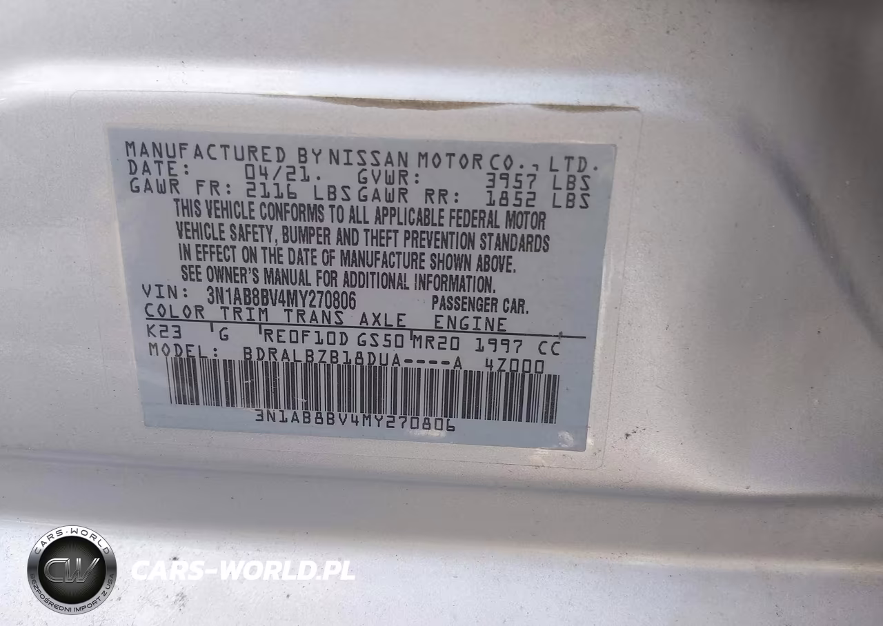 2021 Nissan Sentra S Xtronic Cvt VIN:3N1AB8BV4MY270806 - 9