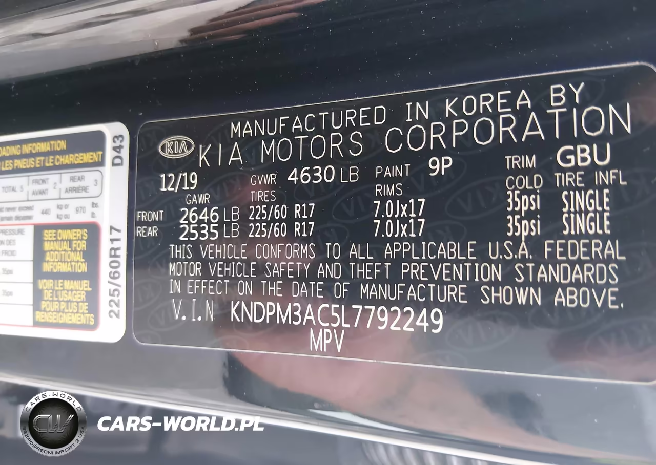 2020 Kia Sportage Lx VIN:KNDPM3AC5L7792249 - 9