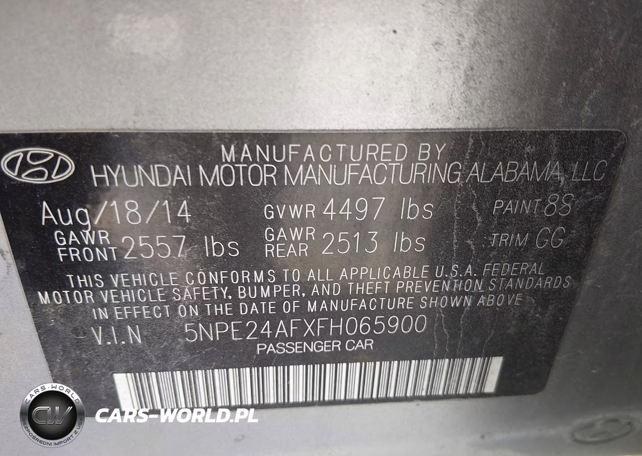 2015 Hyundai Sonata Se VIN:5NPE24AFXFH065900 - 7